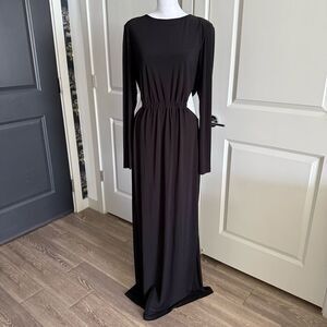 Ramy Brook Black Long Sleeve Maxi Dress with Cut Outs Size L
